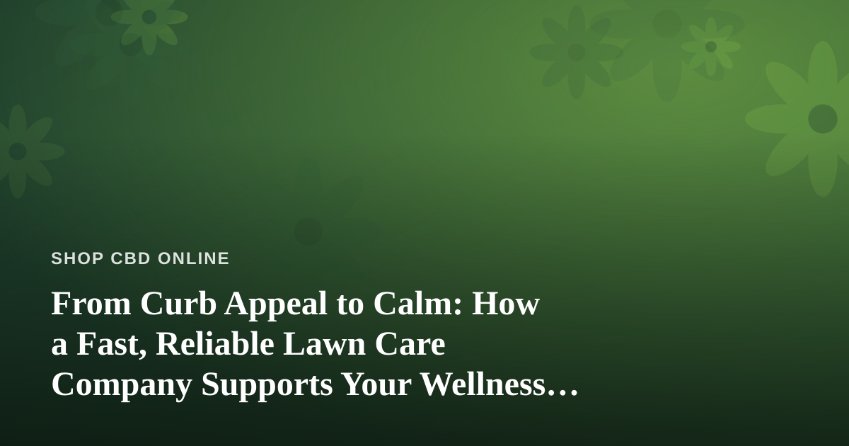 From Curb Appeal to Calm: How a Fast, Reliable Lawn Care Company Supports Your Wellness Routine