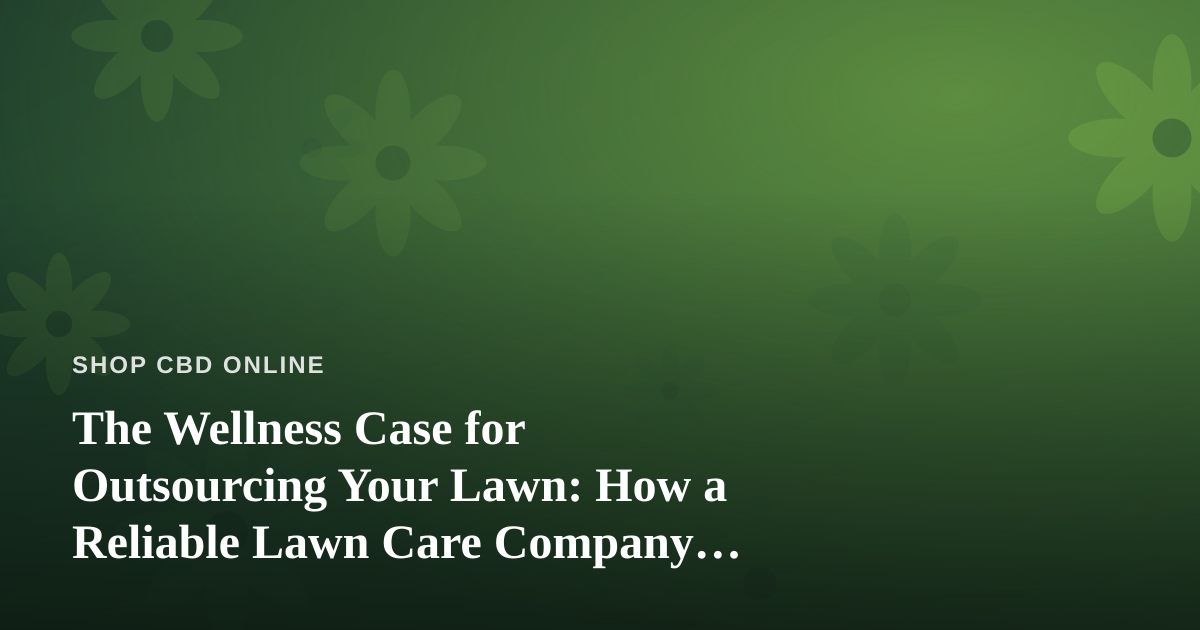The Wellness Case for Outsourcing Your Lawn: How a Reliable Lawn Care Company Frees Up Time for What Matters